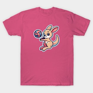 Cute Volleyball Kangaroo T-Shirt